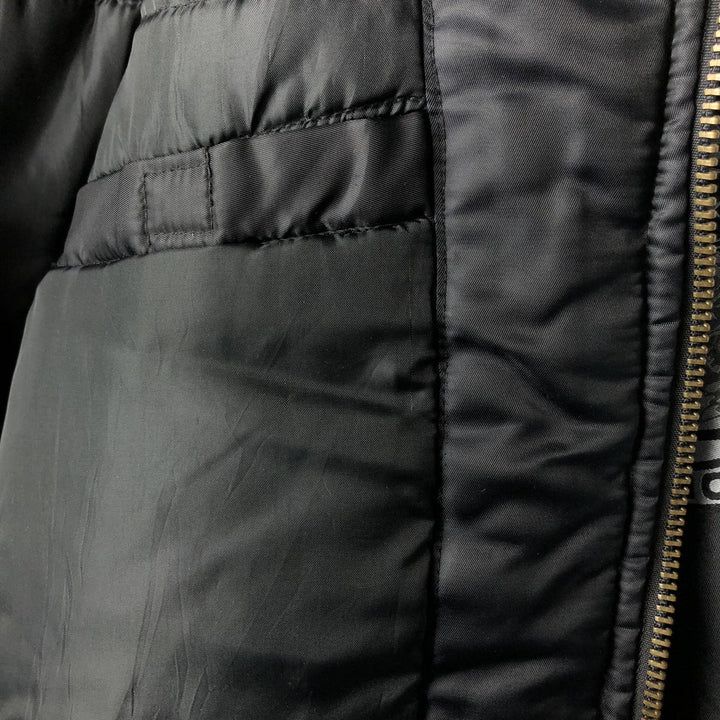 Civilian Avirex military flight jacket with patch, men's size XL polyester black type Vintage Second Hand