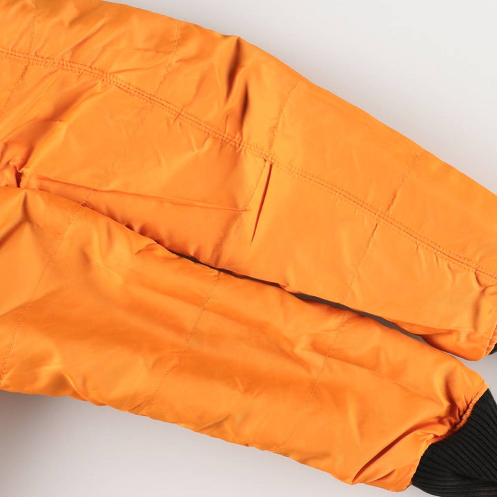 Civilian Alpha MA-1 style padded military flight jacket, men's size M Nylon black type Vintage Second Hand