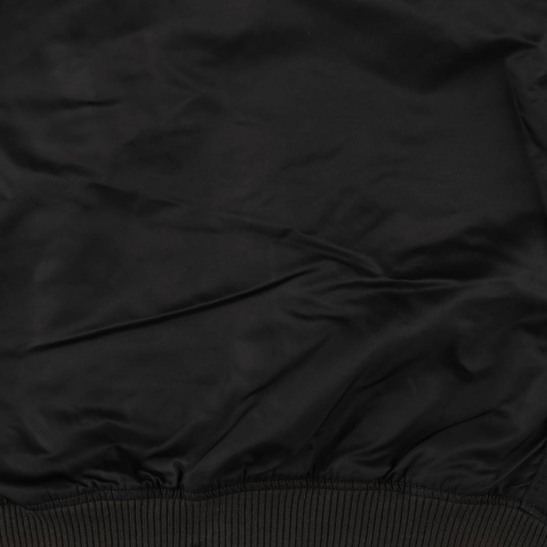 Civilian Alpha MA-1 style padded military flight jacket, men's size M Nylon black type Vintage Second Hand