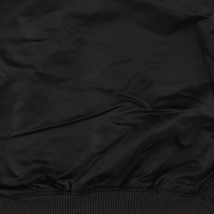 Civilian Alpha MA-1 style padded military flight jacket, men's size M Nylon black type Vintage Second Hand