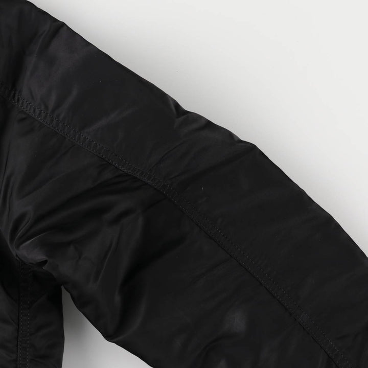 Civilian Alpha MA-1 style padded military flight jacket, men's size M Nylon black type Vintage Second Hand