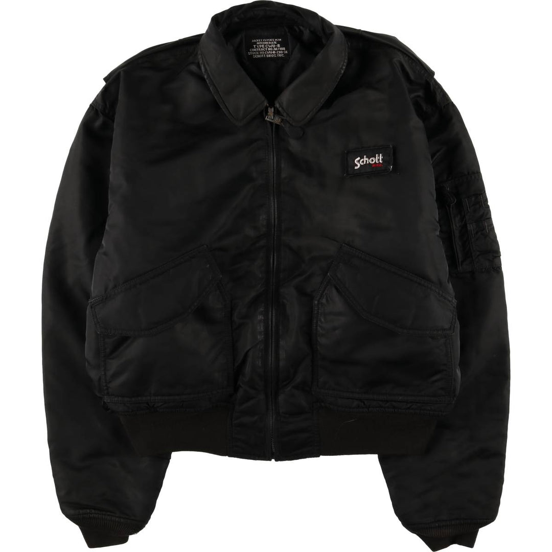 Civilian Schott CWU-R padded military flight jacket, men's size XL unclear black type Vintage Second Hand