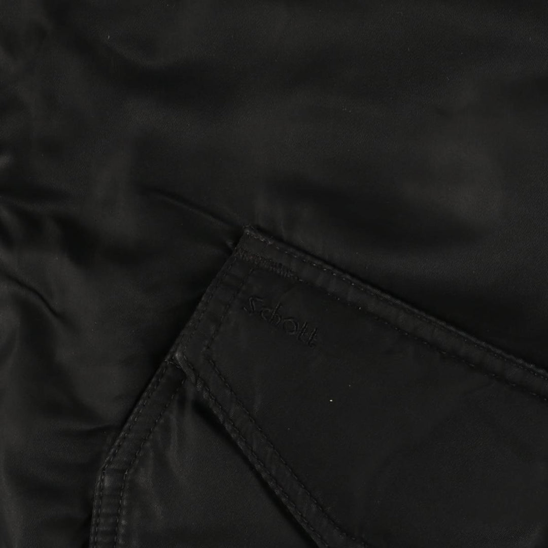 Civilian Schott CWU-R padded military flight jacket, men's size XL unclear black type Vintage Second Hand