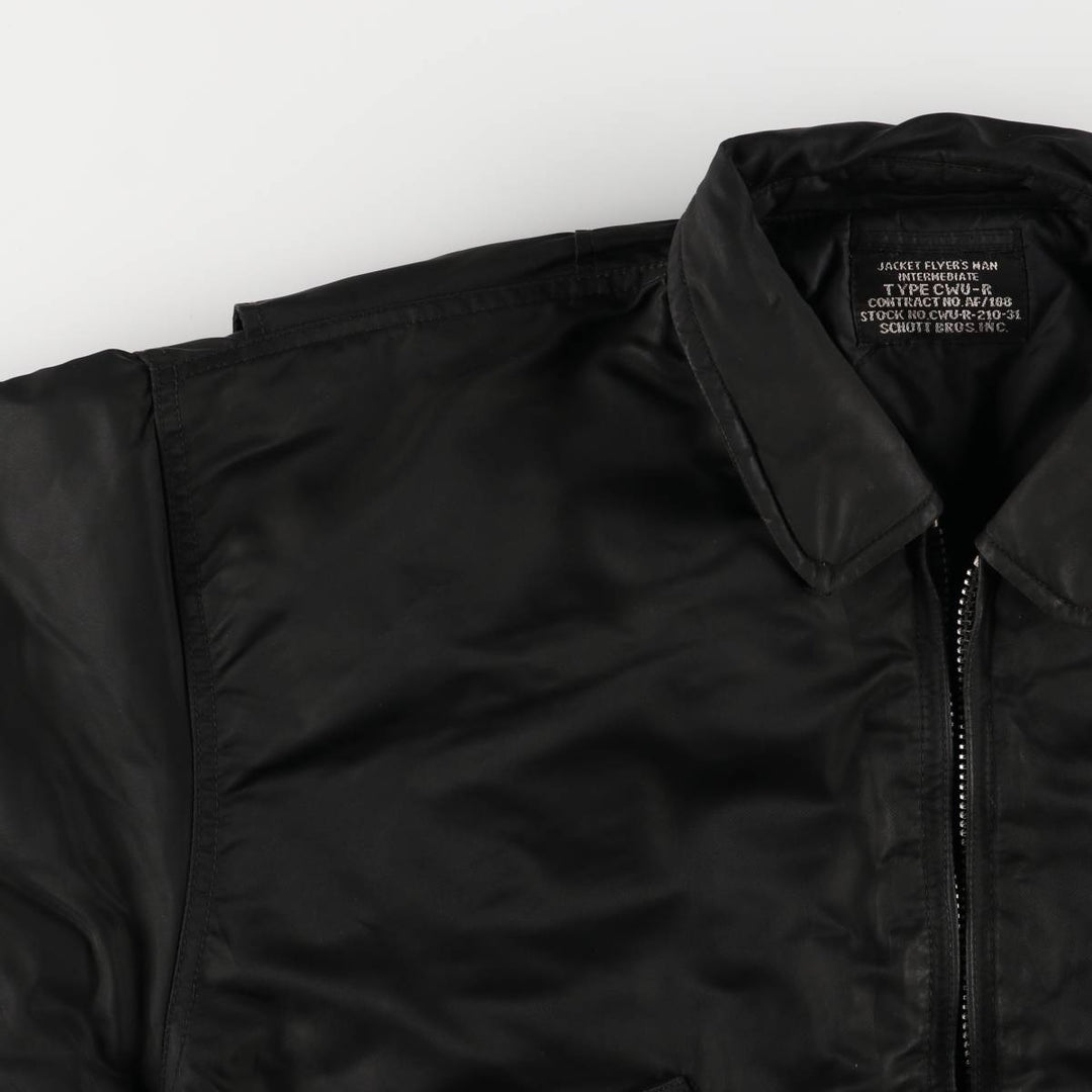 Civilian Schott CWU-R padded military flight jacket, men's size XL unclear black type Vintage Second Hand