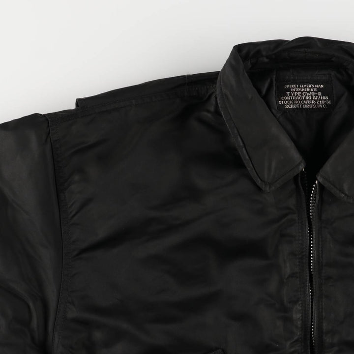 Civilian Schott CWU-R padded military flight jacket, men's size XL unclear black type Vintage Second Hand