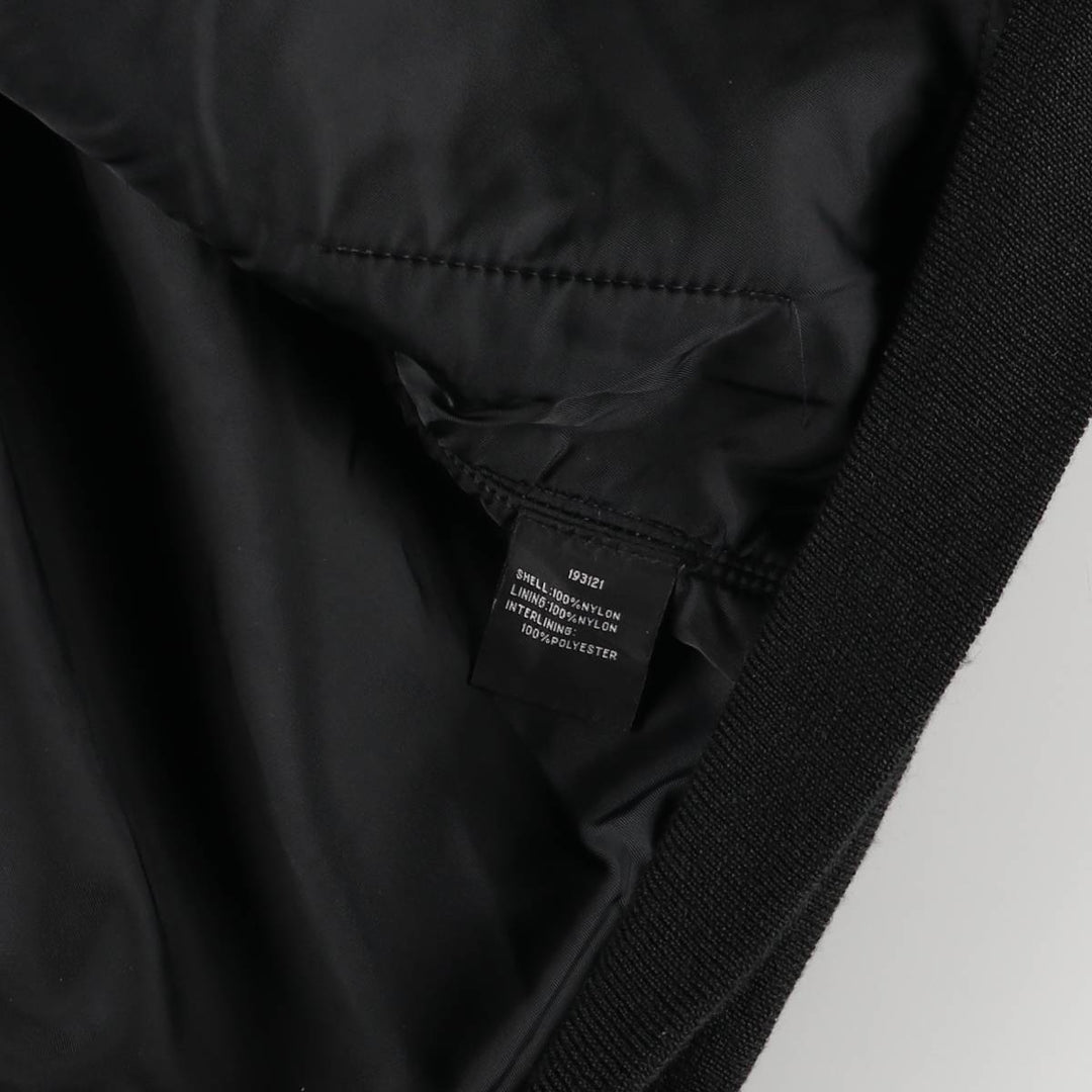 2000'S Civilian Alpha 50th Anniversary Military Flight Jacket with Back Stencil, Men's Size L Nylon black type Vintage Second Hand