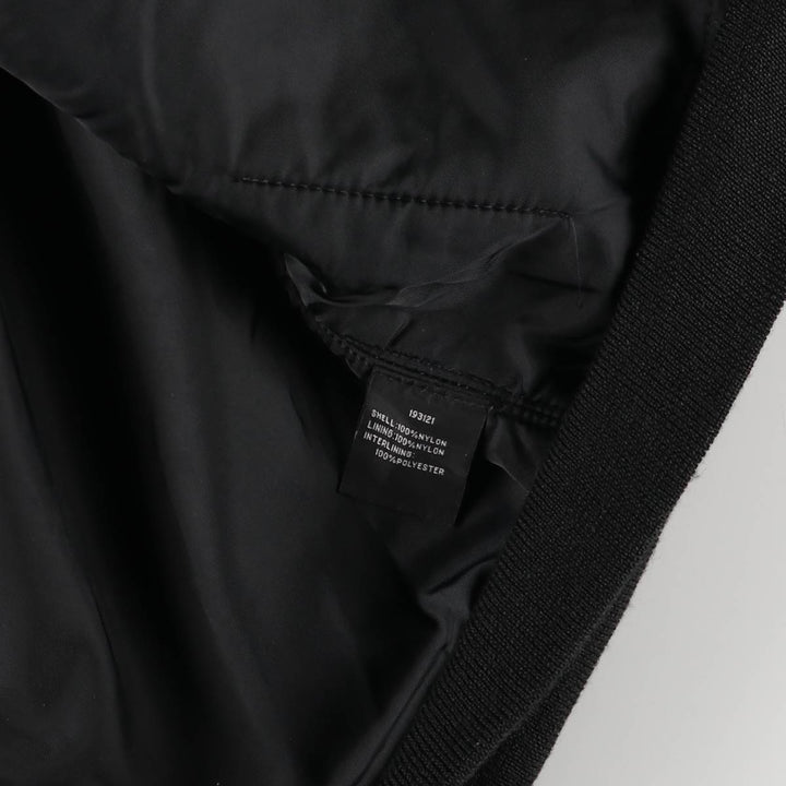 2000'S Civilian Alpha 50th Anniversary Military Flight Jacket with Back Stencil, Men's Size L Nylon black type Vintage Second Hand