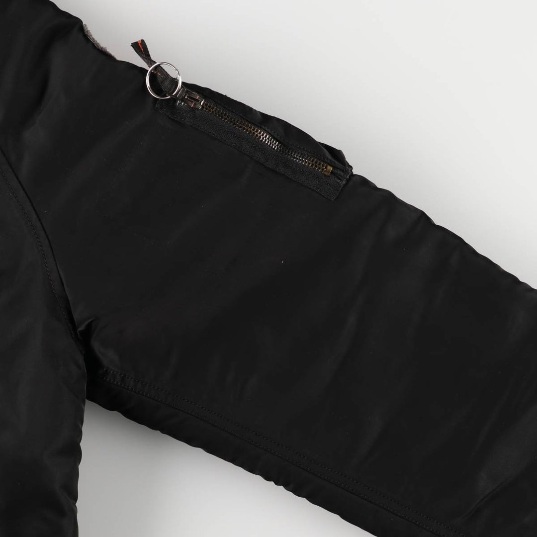 2000'S Civilian Alpha 50th Anniversary Military Flight Jacket with Back Stencil, Men's Size L Nylon black type Vintage Second Hand