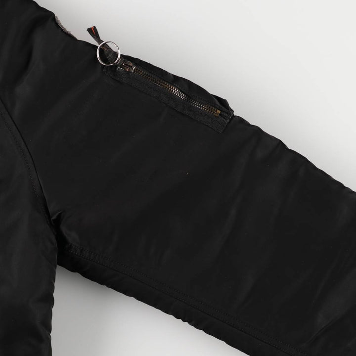 2000'S Civilian Alpha 50th Anniversary Military Flight Jacket with Back Stencil, Men's Size L Nylon black type Vintage Second Hand