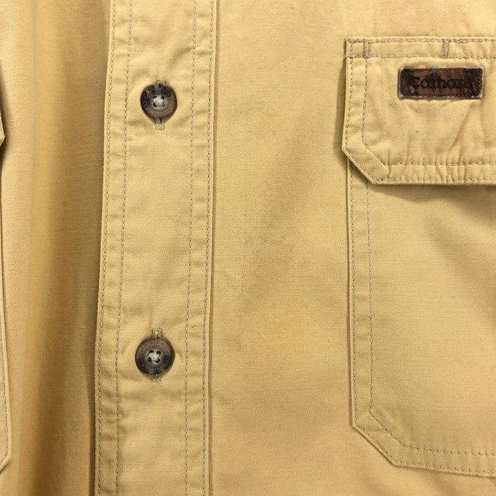 Carhartt short sleeve work shirt, men's XL size cotton yellow type Vintage Second Hand