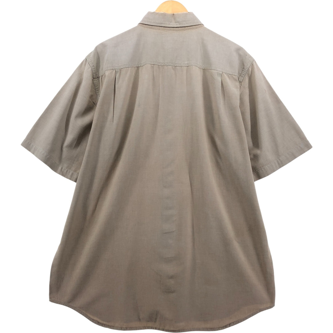 Carhartt short-sleeved button-down work shirt, men's size XL cotton Beige type Vintage Second Hand