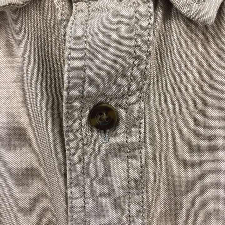 Carhartt short-sleeved button-down work shirt, men's size XL cotton Beige type Vintage Second Hand