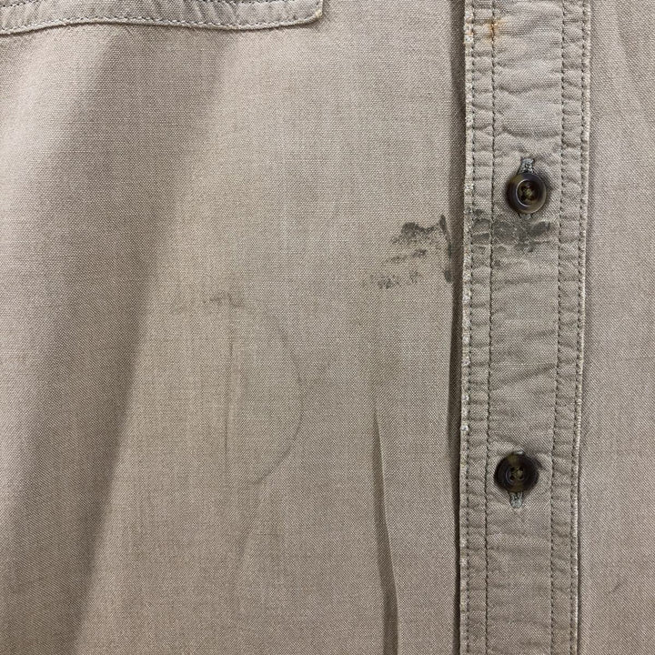 Carhartt short-sleeved button-down work shirt, men's size XL cotton Beige type Vintage Second Hand