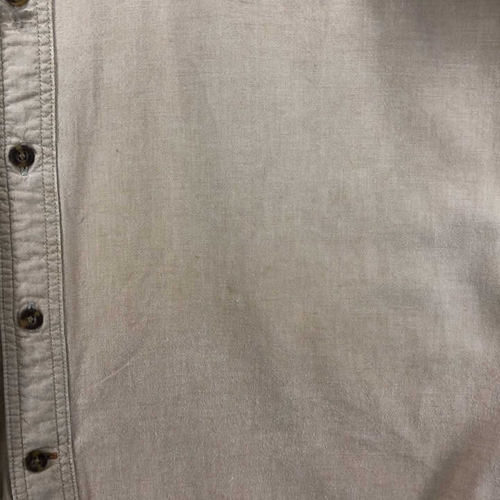 Carhartt short-sleeved button-down work shirt, men's size XL cotton Beige type Vintage Second Hand