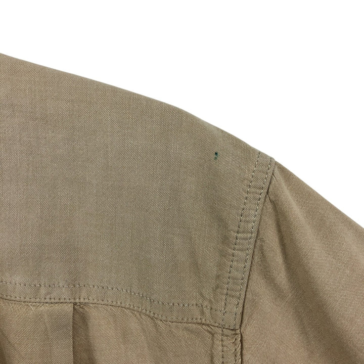 Carhartt short-sleeved button-down work shirt, men's size XL cotton Beige type Vintage Second Hand
