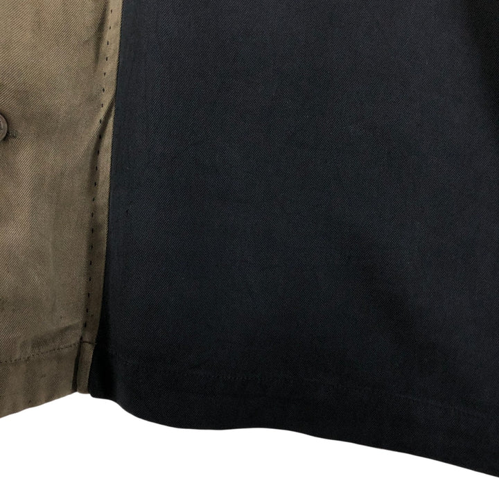 Nat Nast Two-Tone Short Sleeve Open Collar Silk Box Shirt, Men's XL silk Khaki type Vintage Second Hand