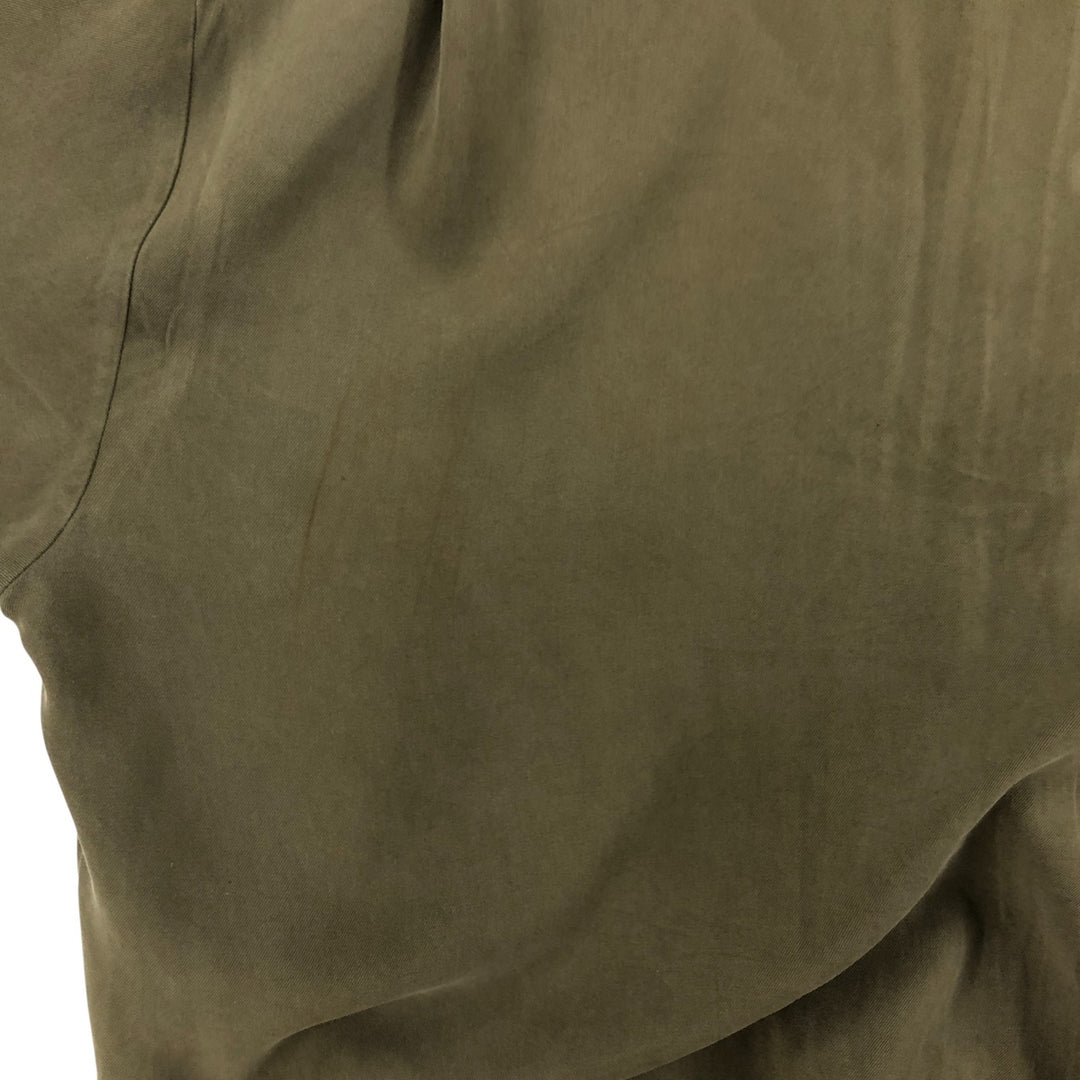 Nat Nast Two-Tone Short Sleeve Open Collar Silk Box Shirt, Men's XL silk Khaki type Vintage Second Hand