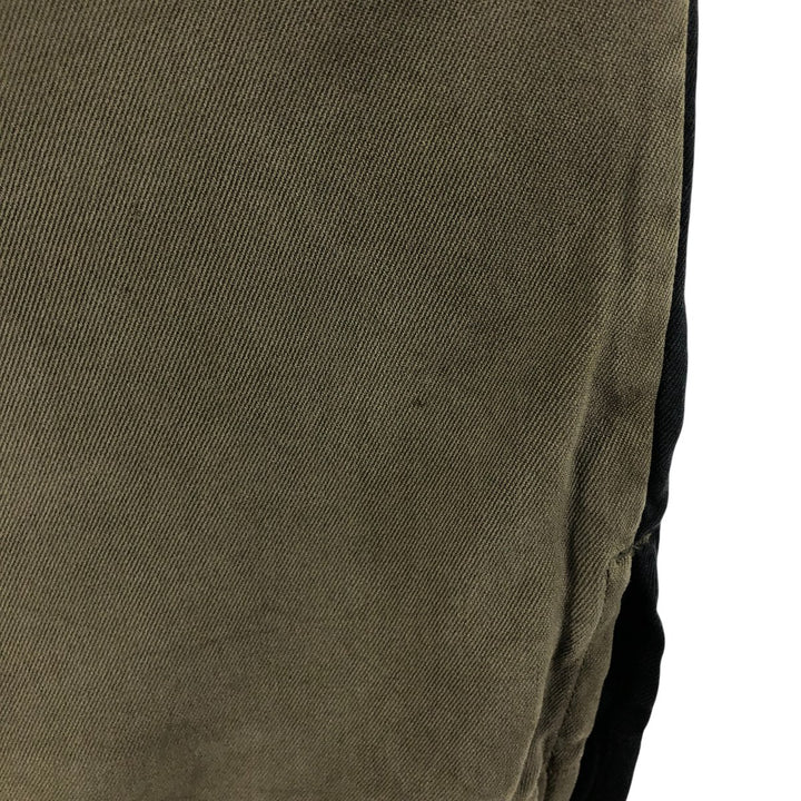 Nat Nast Two-Tone Short Sleeve Open Collar Silk Box Shirt, Men's XL silk Khaki type Vintage Second Hand