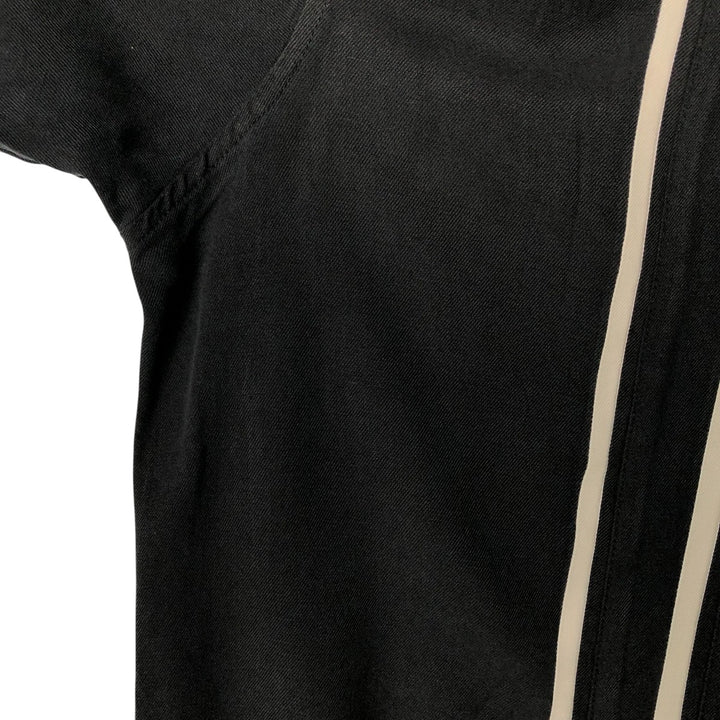 ISLAND REPUBLIC Short Sleeve Open Collar Silk Box Shirt, Men's Size L silk black type Vintage Second Hand