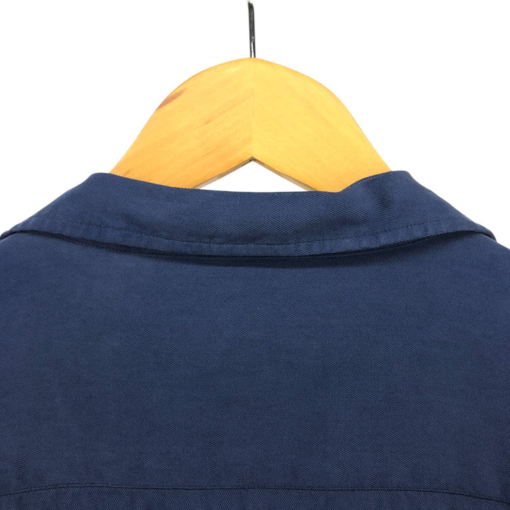 Nat Nast American Fit Two-Tone Short Sleeve Open Collar Silk Box Shirt, Men's Size L silk black type Vintage Second Hand