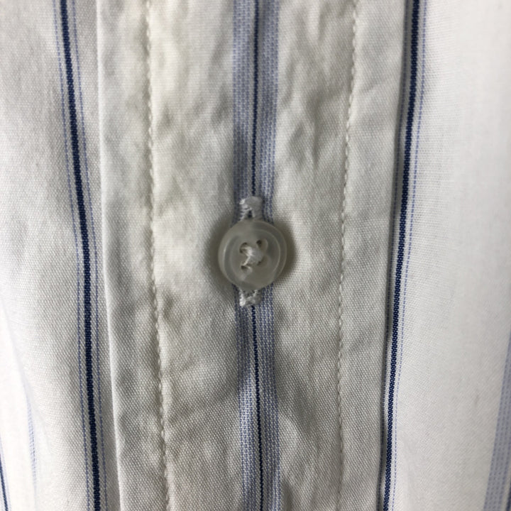 Brooks Brothers Est.1818 Stripe Pattern Long Sleeve Shirt, Men's Size L cotton blue type Vintage Second Hand