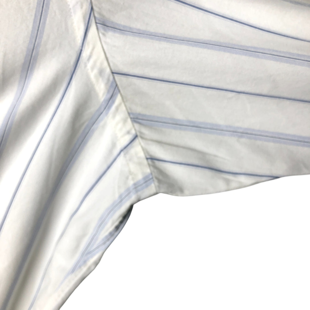 Brooks Brothers Est.1818 Stripe Pattern Long Sleeve Shirt, Men's Size L cotton blue type Vintage Second Hand
