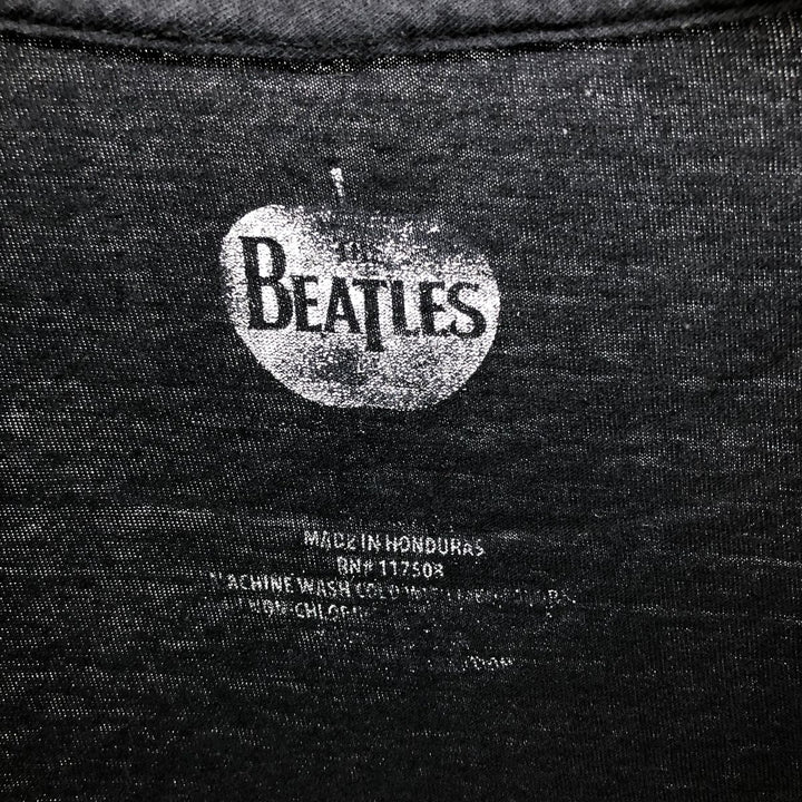 THE BEATLES The Beatles Band T-shirt Band T Men's M size unclear black type Vintage Second Hand