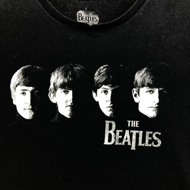 THE BEATLES The Beatles Band T-shirt Band T Men's M size unclear black type Vintage Second Hand