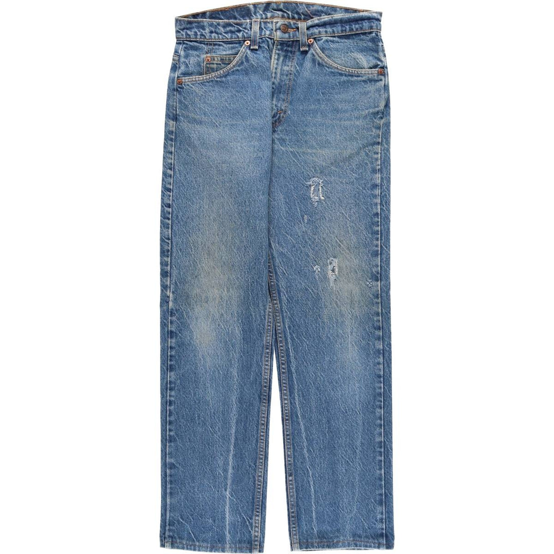90'S Levi's 505 REGULAR FIT STRAIGHT LEG Orange Tab Tapered Denim Pants Made in USA Men's W30 equivalent cotton blue type Vintage Second Hand