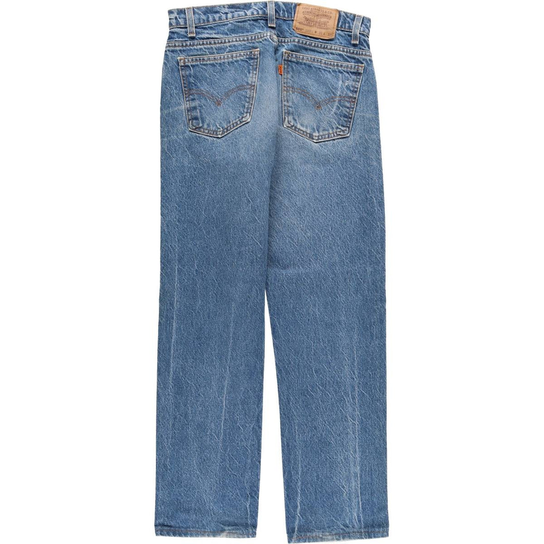 90'S Levi's 505 REGULAR FIT STRAIGHT LEG Orange Tab Tapered Denim Pants Made in USA Men's W30 equivalent cotton blue type Vintage Second Hand