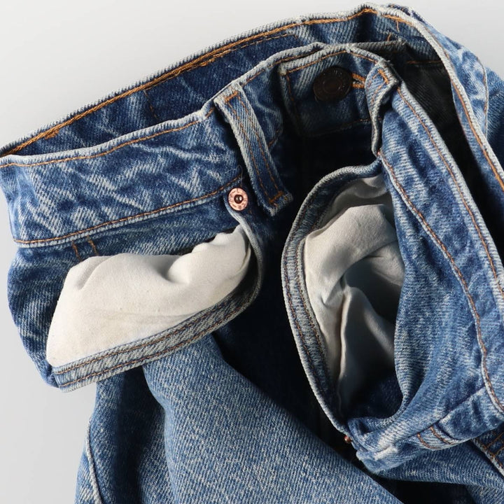 90'S Levi's 505 REGULAR FIT STRAIGHT LEG Orange Tab Tapered Denim Pants Made in USA Men's W30 equivalent cotton blue type Vintage Second Hand