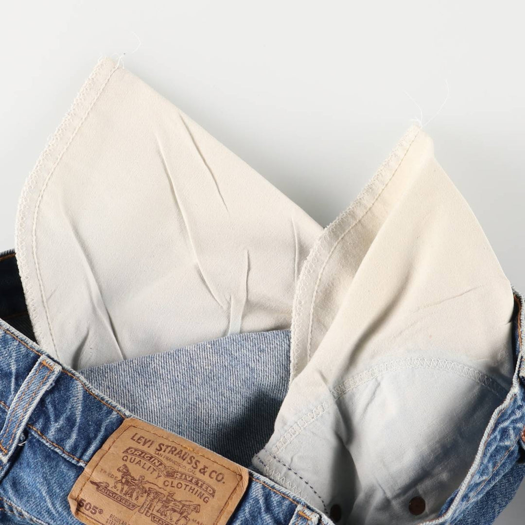 90'S Levi's 505 REGULAR FIT STRAIGHT LEG Orange Tab Tapered Denim Pants Made in USA Men's W30 equivalent cotton blue type Vintage Second Hand