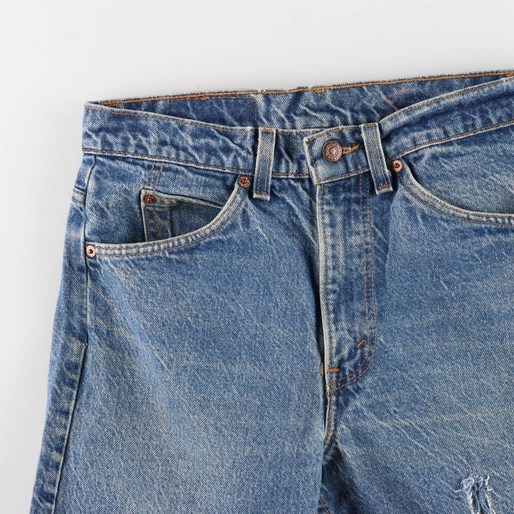 90'S Levi's 505 REGULAR FIT STRAIGHT LEG Orange Tab Tapered Denim Pants Made in USA Men's W30 equivalent cotton blue type Vintage Second Hand