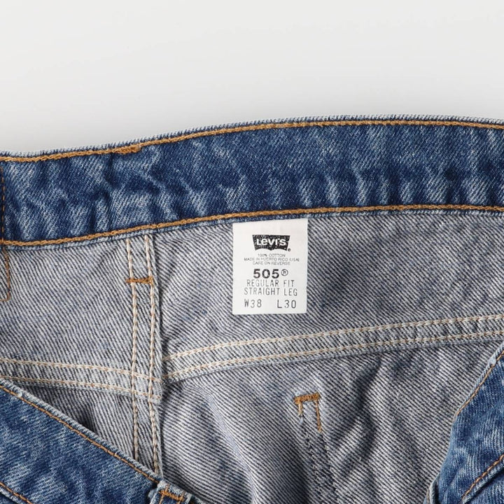 90'S Levi's 505 REGULAR FIT STRAIGHT LEG Orange Tab Tapered Denim Pants Men's W36 Vintage cotton blue type Vintage Second Hand