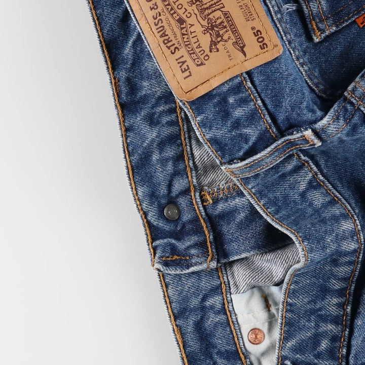 90'S Levi's 505 REGULAR FIT STRAIGHT LEG Orange Tab Tapered Denim Pants Men's W36 Vintage cotton blue type Vintage Second Hand