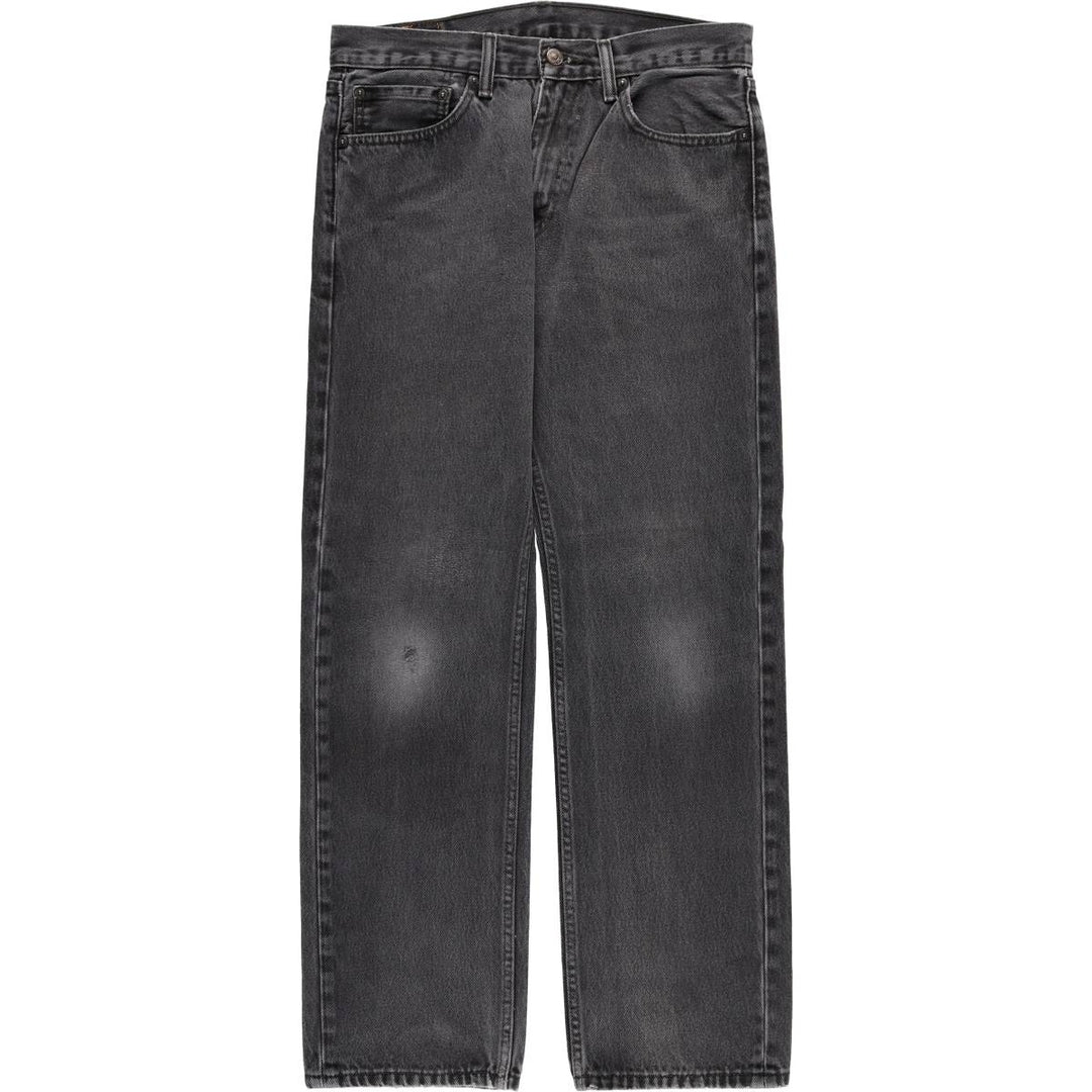 Levi's 505 Black Denim Tapered Denim Pants for Men, W32 equivalent cotton black type Vintage Second Hand