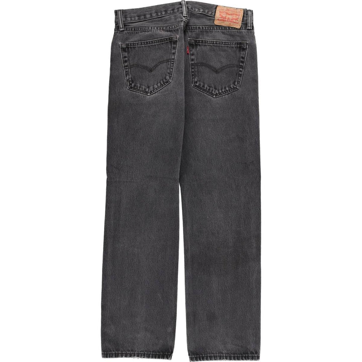 Levi's 505 Black Denim Tapered Denim Pants for Men, W32 equivalent cotton black type Vintage Second Hand