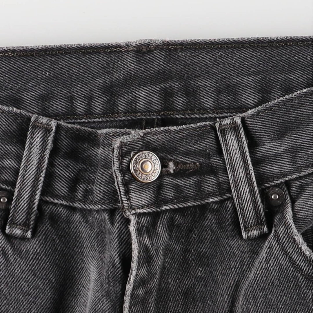 Levi's 505 Black Denim Tapered Denim Pants for Men, W32 equivalent cotton black type Vintage Second Hand