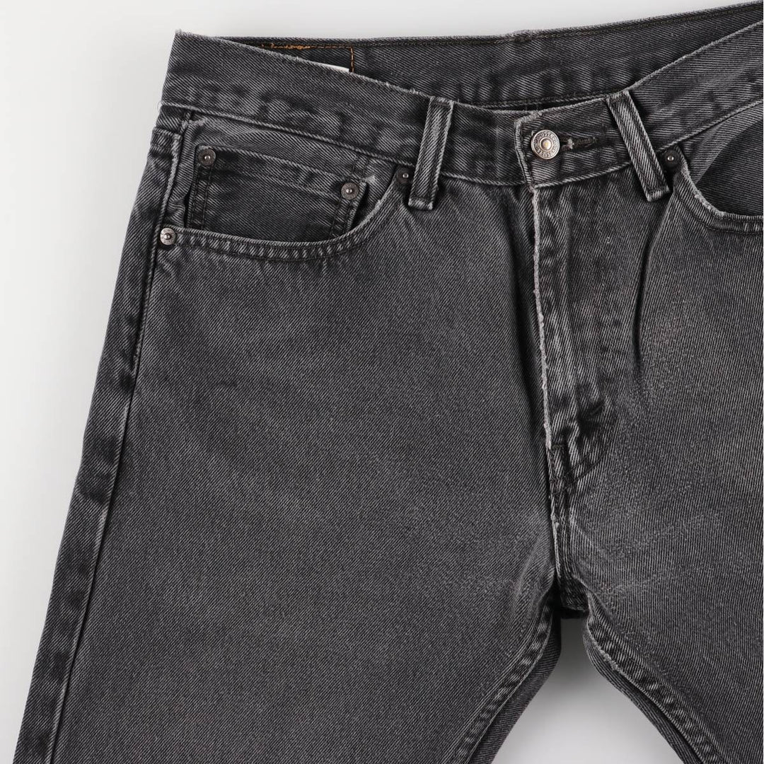 Levi's 505 Black Denim Tapered Denim Pants for Men, W32 equivalent cotton black type Vintage Second Hand