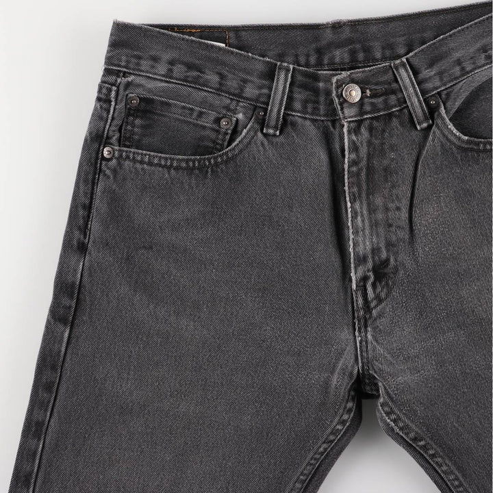 Levi's 505 Black Denim Tapered Denim Pants for Men, W32 equivalent cotton black type Vintage Second Hand