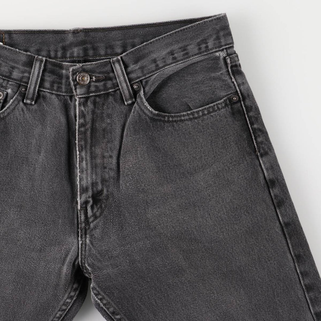 Levi's 505 Black Denim Tapered Denim Pants for Men, W32 equivalent cotton black type Vintage Second Hand