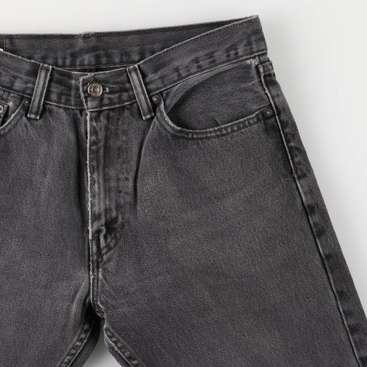Levi's 505 Black Denim Tapered Denim Pants for Men, W32 equivalent cotton black type Vintage Second Hand