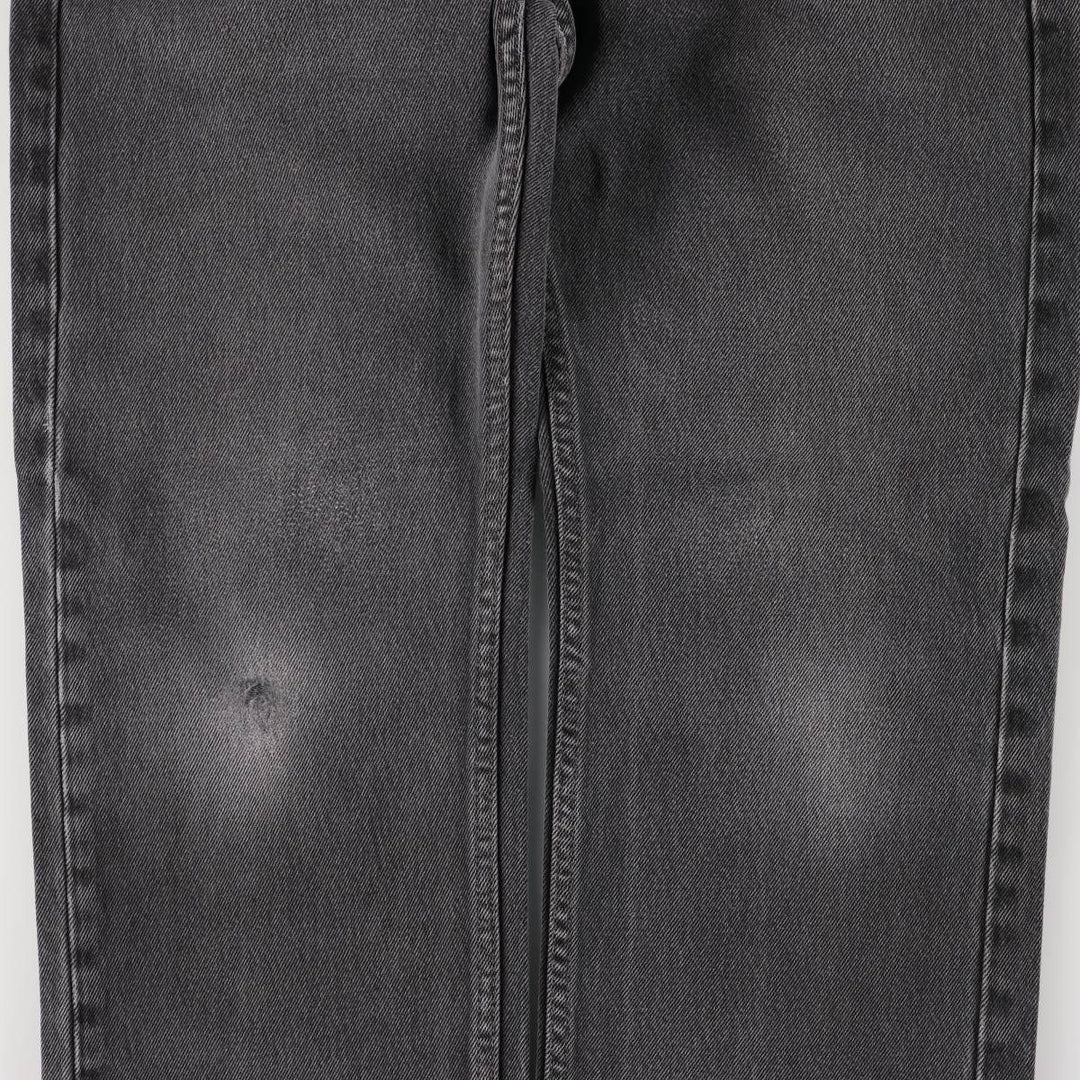 Levi's 505 Black Denim Tapered Denim Pants for Men, W32 equivalent cotton black type Vintage Second Hand