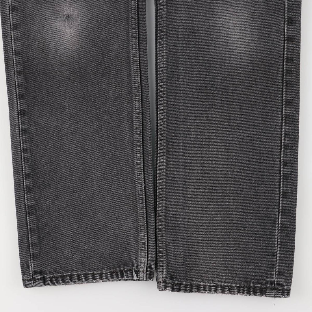 Levi's 505 Black Denim Tapered Denim Pants for Men, W32 equivalent cotton black type Vintage Second Hand