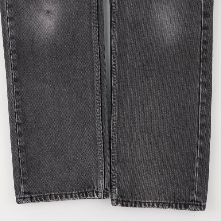 Levi's 505 Black Denim Tapered Denim Pants for Men, W32 equivalent cotton black type Vintage Second Hand