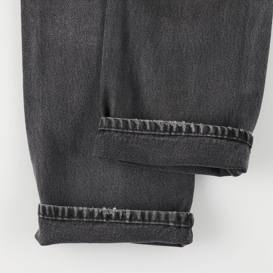 Levi's 505 Black Denim Tapered Denim Pants for Men, W32 equivalent cotton black type Vintage Second Hand