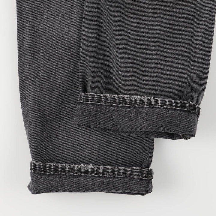 Levi's 505 Black Denim Tapered Denim Pants for Men, W32 equivalent cotton black type Vintage Second Hand
