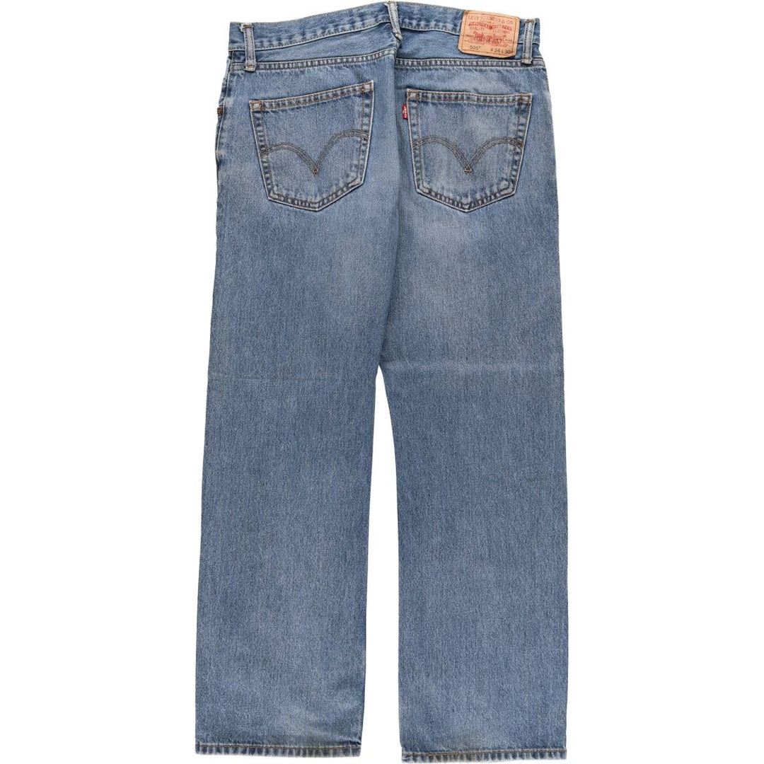 Levi's 505 Straight Fit Tapered Denim Pants, Men's, Size 35 unclear blue type Vintage Second Hand