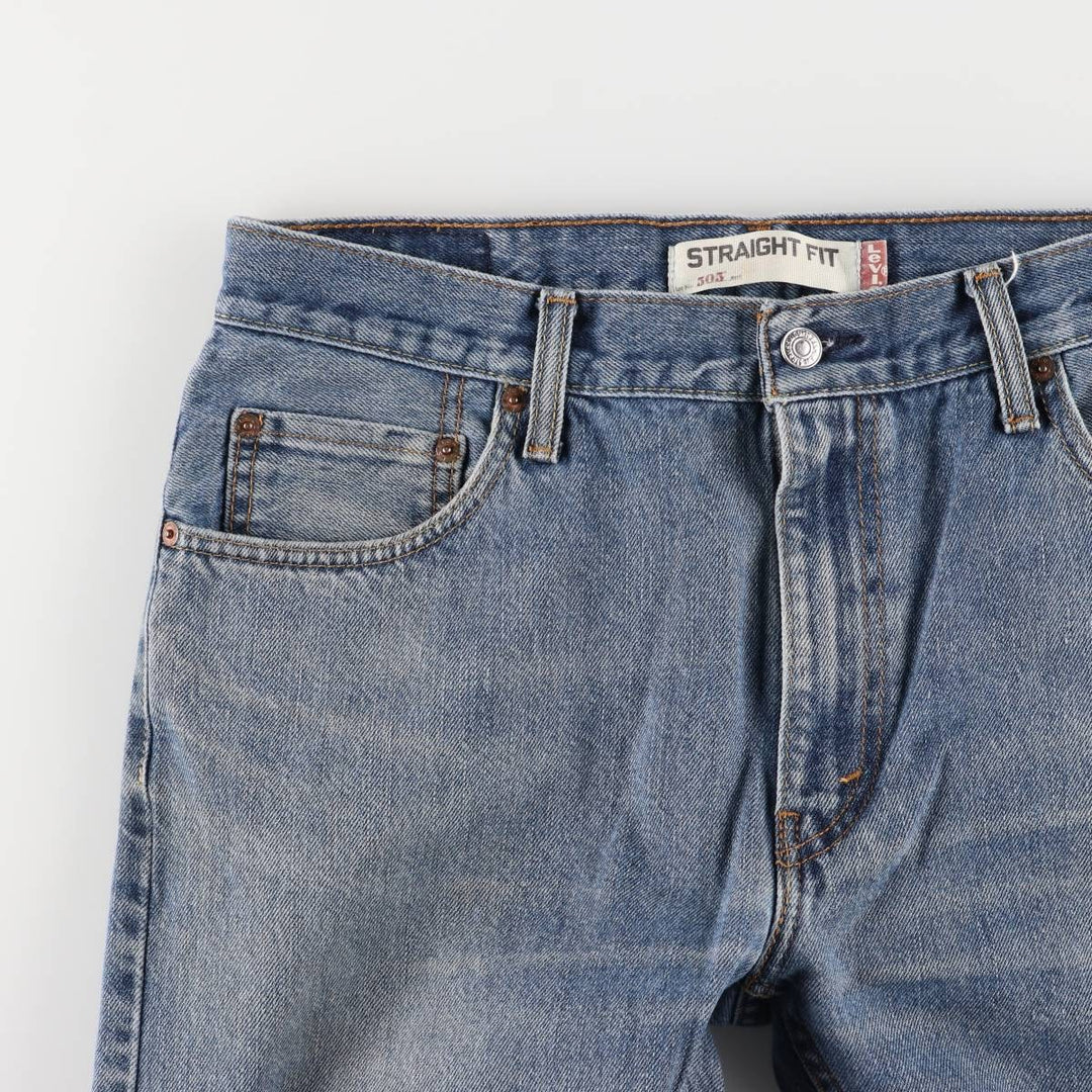 Levi's 505 Straight Fit Tapered Denim Pants, Men's, Size 35 unclear blue type Vintage Second Hand