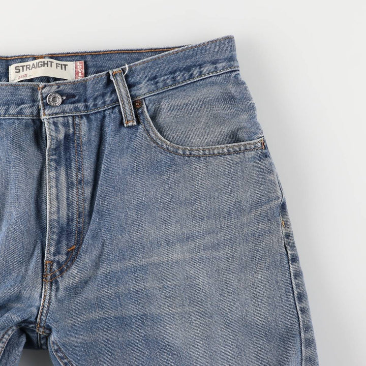 Levi's 505 Straight Fit Tapered Denim Pants, Men's, Size 35 unclear blue type Vintage Second Hand